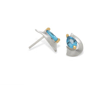 Load image into Gallery viewer, Amethyst and Blue Topaz earrings in sterling silver by Joryel Vera, style E9300 - view 6