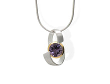Load image into Gallery viewer, Amethyst and Blue Topaz pendant in sterling silver by Joryel Vera, style P7314 - view 5