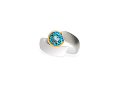 Load image into Gallery viewer, Amethyst and Blue Topaz ring in sterling silver by Joryel Vera, style R6980