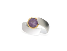 Load image into Gallery viewer, Amethyst and Blue Topaz ring in sterling silver by Joryel Vera, style R6980 - view 2