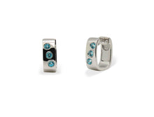 Load image into Gallery viewer, Blue Topaz earrings in sterling silver by Joryel Vera, style E6436 - view 2