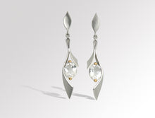 Load image into Gallery viewer, Amethyst and Blue Topaz earrings in sterling silver by Joryel Vera, style E8438 - view 2