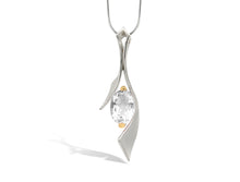 Load image into Gallery viewer, Amethyst and Clear Quartz pendant in sterling silver by Joryel Vera, style P6903 - view 2