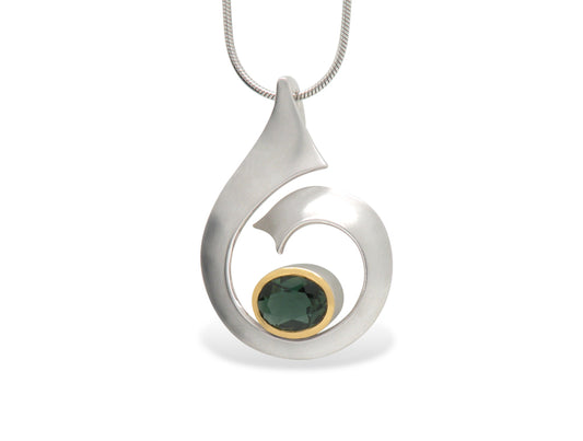 Amethyst and Blue Topaz pendant in sterling silver by Joryel Vera, style P7356 - view 2