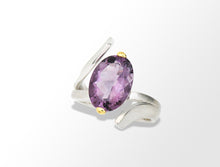 Load image into Gallery viewer, Amethyst and Blue Topaz ring in sterling silver by Joryel Vera, style R6492 - view 2