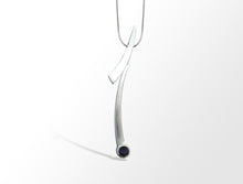 Load image into Gallery viewer, Blue Topaz and Garnet pendant in sterling silver by Joryel Vera, style P6124