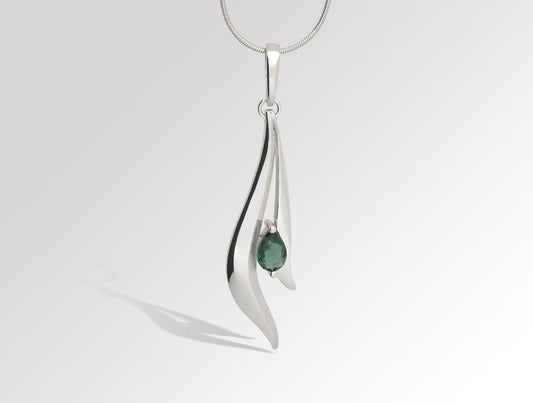 Amethyst and Blue Topaz pendant in sterling silver by Joryel Vera, style P7326 - view 2
