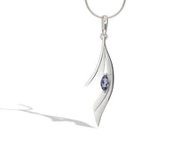 Load image into Gallery viewer, Blue Topaz and Amethyst pendant in sterling silver by Joryel Vera, style P7325 - view 6