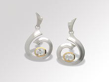Load image into Gallery viewer, Amethyst and Citrine earrings in sterling silver by Joryel Vera, style E8469 - view 2