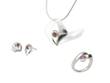 Load image into Gallery viewer, Pink Topaz jewelry set in sterling silver by Joryel Vera - view 3
