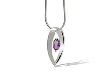 Load image into Gallery viewer, Amethyst and Blue Topaz pendant in sterling silver by Joryel Vera, style P7320 - view 5