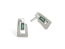 Load image into Gallery viewer, Blue Topaz and Garnet earrings in sterling silver by Joryel Vera, style E9360 - view 7