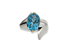 Load image into Gallery viewer, Amethyst and Blue Topaz ring in sterling silver by Joryel Vera, style R6492 - view 4