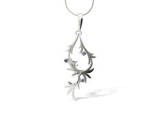 Load image into Gallery viewer, Iolite and White Topaz pendant in sterling silver by Joryel Vera, style P7324 - view 2