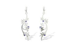 Load image into Gallery viewer, Garnet and Iolite earrings in sterling silver by Joryel Vera, style E9305 - view 4