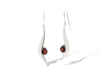 Load image into Gallery viewer, Garnet and Green Quartz earrings in sterling silver by Joryel Vera, style E9307