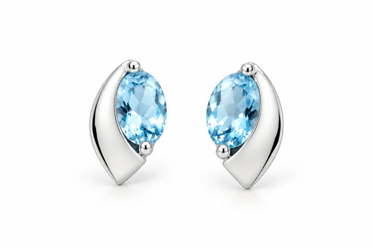 Amethyst and Blue Topaz earrings in sterling silver by Joryel Vera, style E9298 - view 4