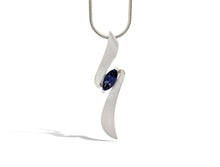 Load image into Gallery viewer, Amethyst and Blue Topaz pendant in sterling silver by Joryel Vera, style P7312 - view 4