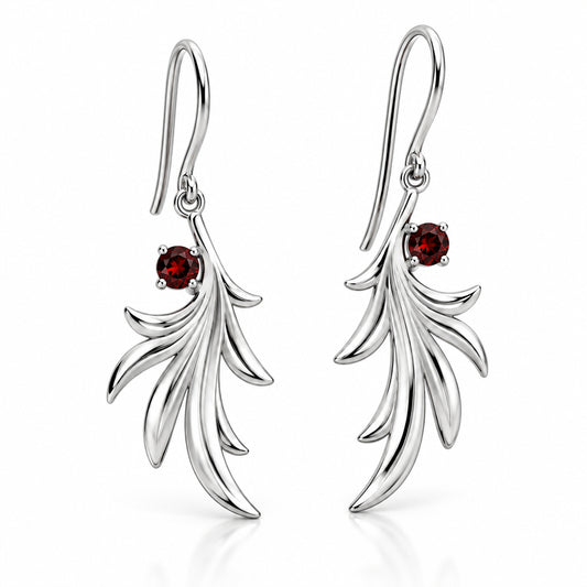 Garnet and Iolite earrings in sterling silver by Joryel Vera, style E9304 - view 3