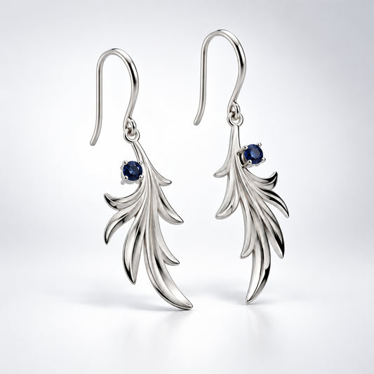 Garnet and Iolite earrings in sterling silver by Joryel Vera, style E9304 - view 2