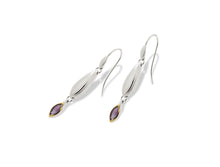 Load image into Gallery viewer, Amethyst and Blue Topaz earrings in sterling silver by Joryel Vera, style E9344 - view 3