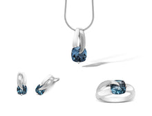 Load image into Gallery viewer, Amethyst and Blue Topaz jewelry set in sterling silver by Joryel Vera - view 2