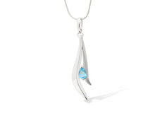 Load image into Gallery viewer, Amethyst and Blue Topaz pendant in sterling silver by Joryel Vera, style P7326 - view 4
