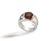Load image into Gallery viewer, Amethyst and Garnet ring in sterling silver by Joryel Vera, style R5831