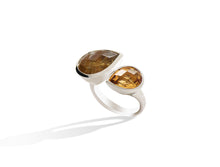 Load image into Gallery viewer, Amethyst and Citrine ring in sterling silver by Joryel Vera, style R6588 - view 5