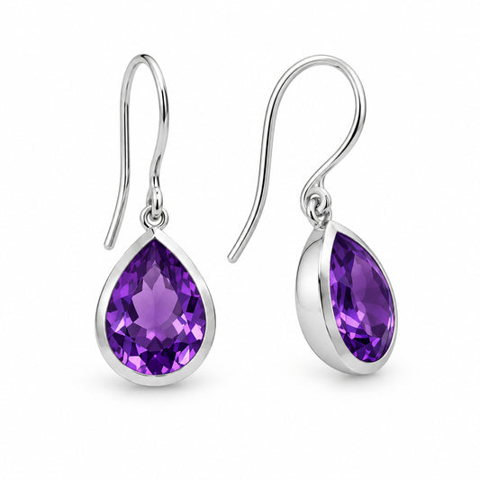 Green Quartz and Sky Blue Topaz earrings in sterling silver by Joryel Vera, style E8606 - view 2