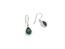Load image into Gallery viewer, Green Quartz and Sky Blue Topaz earrings in sterling silver by Joryel Vera, style E8606 - view 2