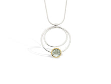 Load image into Gallery viewer, Green Amethyst and Amethyst pendant in sterling silver by Joryel Vera, style P6476 - view 4