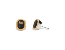 Load image into Gallery viewer, Garnet and Smokey Quartz earrings in sterling silver by Joryel Vera, style E4403 - view 2