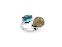 Load image into Gallery viewer, Amethyst and Citrine ring in sterling silver by Joryel Vera, style R6588 - view 4