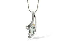 Load image into Gallery viewer, Green Amethyst and White Topaz pendant in sterling silver by Joryel Vera, style P6496 - view 2