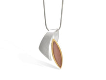 Load image into Gallery viewer, Chrysoprase and Peach Moonstone pendant in sterling silver by Joryel Vera, style P6287
