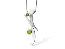 Load image into Gallery viewer, Amethyst and Green Quartz pendant in sterling silver by Joryel Vera, style P6105 - view 2