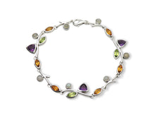 Load image into Gallery viewer, Amethyst and Blue Topaz bracelet in sterling silver by Joryel Vera, style B1800