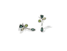 Load image into Gallery viewer, Amethyst and Blue Topaz earrings in sterling silver by Joryel Vera, style E5540 - view 3