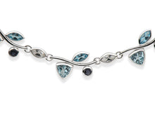 Load image into Gallery viewer, Amethyst and Blue Topaz bracelet in sterling silver by Joryel Vera, style B1800 - view 2