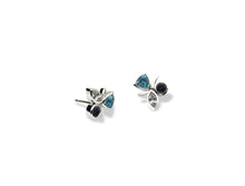 Load image into Gallery viewer, Blue Topaz and Citrine earrings in sterling silver by Joryel Vera, style E5539 - view 3