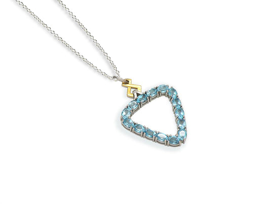 Amethyst and Blue Topaz pendant in sterling silver by Joryel Vera, style P7370