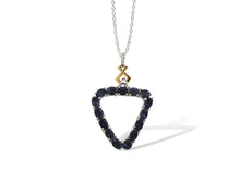 Load image into Gallery viewer, Amethyst and Blue Topaz pendant in sterling silver by Joryel Vera, style P7370 - view 3