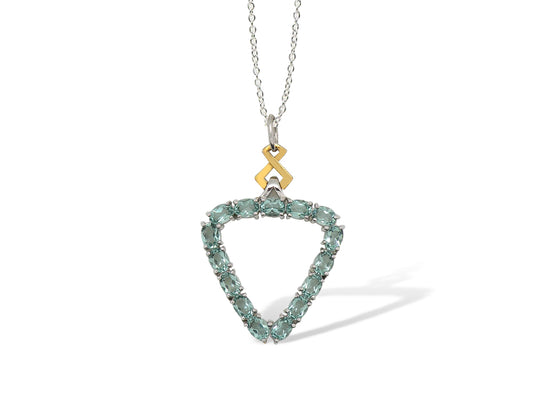 Amethyst and Blue Topaz pendant in sterling silver by Joryel Vera, style P7370 - view 2