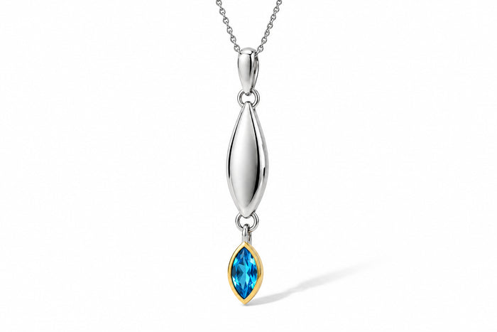 Marquise Gemstone Pendant in 925 Sterling Silver | P7339