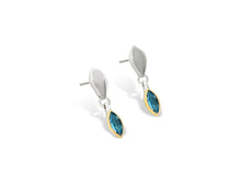 Load image into Gallery viewer, Amethyst and London Blue Topaz earrings in sterling silver by Joryel Vera, style E9323