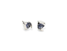 Load image into Gallery viewer, Blue Topaz and London Blue Topaz earrings in sterling silver by Joryel Vera, style E9288 - view 3