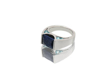 Load image into Gallery viewer, Blue Topaz and Citrine ring in sterling silver by Joryel Vera, style R5396 - view 3