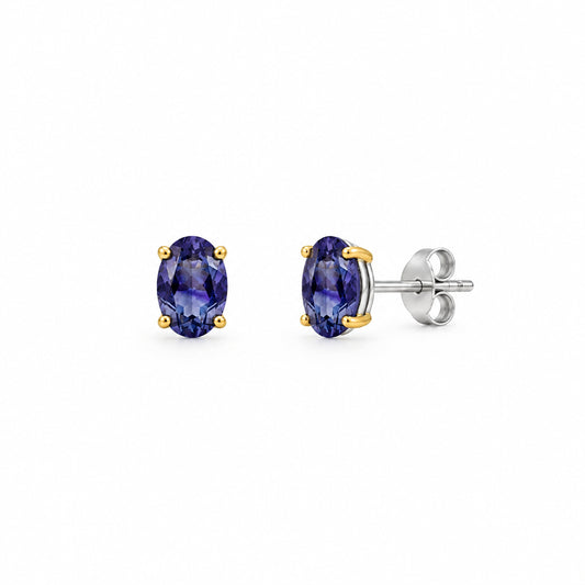Oval Gemstone Post Earring E9281