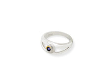 Load image into Gallery viewer, Amethyst and Blue Topaz ring in sterling silver by Joryel Vera, style R1824 - view 3